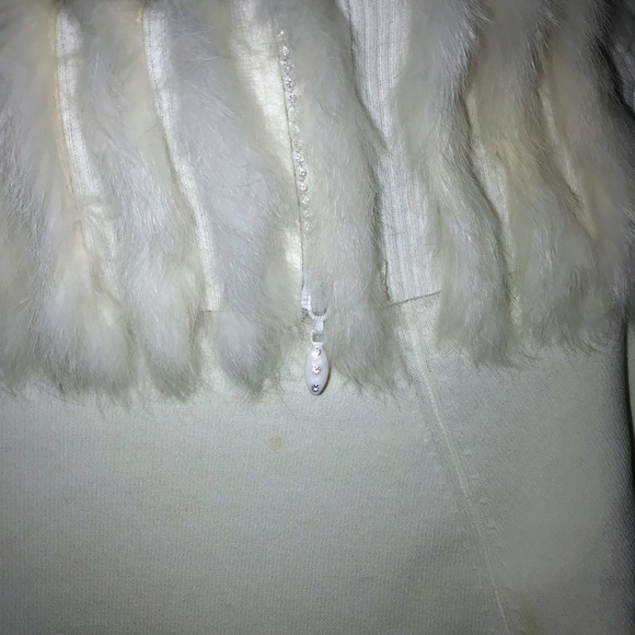 🌺🌺HOST PICK🌺🌺FUR COLLARED WINTER WHITE TOP🌺🌺 - Picture 3 of 8